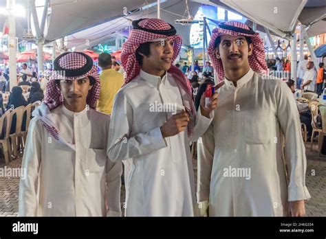 KUWAIT CITY, KUWAIT - MARCH 17, 2017: Boys wearing traditional dress at ...