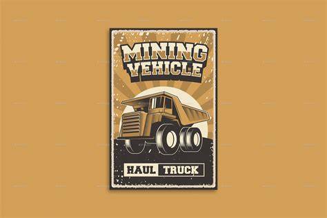 Retro Mining Engineering Poster, Vectors | GraphicRiver