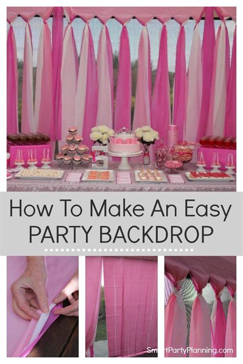 How To Make An Easy DIY Party Backdrop | Outdoors birthday party, Party ...