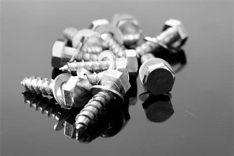 Silver Screw Bolts · Free Stock Photo