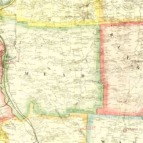 Vintage Map of Crawford County, Pennsylvania 1865 by Ted's Vintage Art