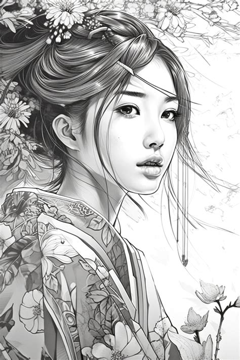 Japanese Temple Japanese Art Detailed Image Line Art Coloring Pages | Porn Sex Picture