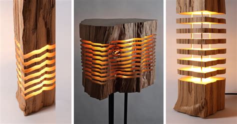 Sliced Lamps Made From Real Firewood Show The Beauty Of Simple Things ...