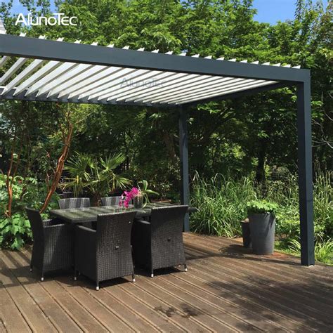 Motorized Aluminium Pergola Retractable Awning For Garden - Buy ...