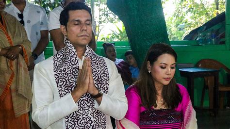 Randeep Hooda reaches Imphal, visits temples with Lin Laishram ahead of ...