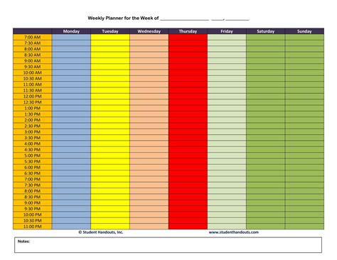 7 Week Calendar Template - Template Calendar Design