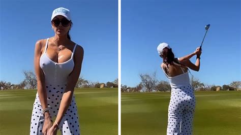 Holly Sonders, Oscar De La Hoya's gorgeous girlfriend, rivals Paige Spiranac with her sexy golf ...