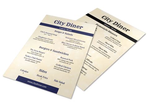 City Diner Menu Template | MyCreativeShop