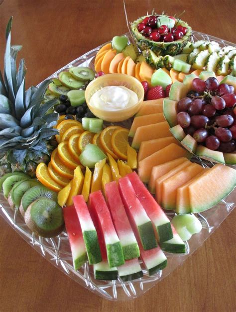 Zesty Yogurt Dip with Fruit Platter This was a lot of fun to arrange. I ...