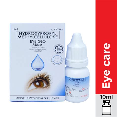 TGP Eyeglo Moist Hydroxypropyl Methylcellulose 3mg/10ml Eye Drops 1 ...