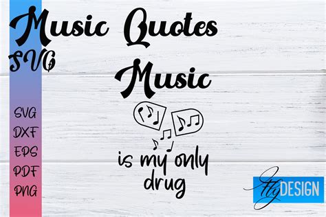 Music Quotes SVG | Funny Music Sayings By Fly Design | TheHungryJPEG