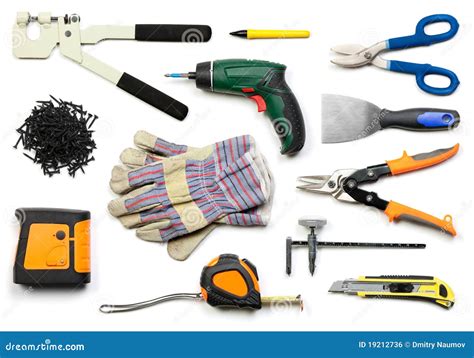 Drywall Tools Isolated Royalty Free Stock Image - Image: 19212736