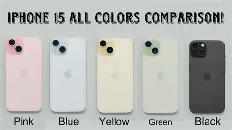 iPhone 15 All Colors Hands On! - Pink vs Blue vs Yellow vs Green vs ...