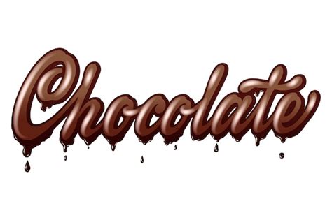 Free Vector | Hand drawn lettering Chocolate Elegant modern calligraphy ...