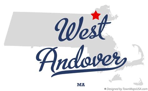 Map of West Andover, MA, Massachusetts