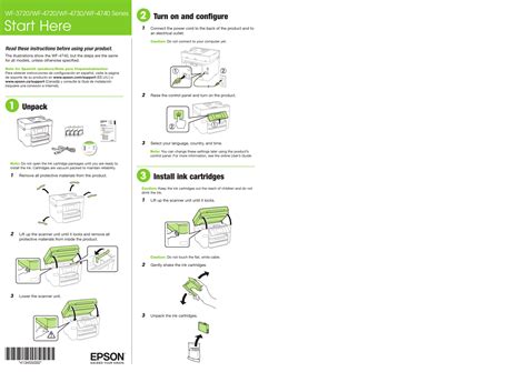 Epson Start Here WF 3720/WF 4720/WF 4730/WF 4740 Series Manual Cpd53006