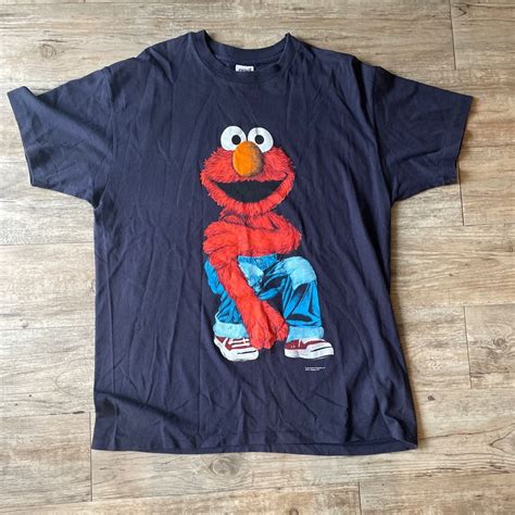 Navy Vintage Sesame Street Elmo Shirt Size: Xl - Gem