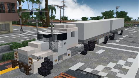 Minecraft: How to Build a Truck in Minecraft | Minecraft Twin Trailer ...