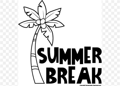 Summer Vacation Black And White Clip Art, PNG, 571x586px, Summer, Area ...