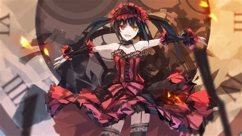 Tokisaki Kurumi, Date A Live, heterochromia, dark hair HD wallpaper ...