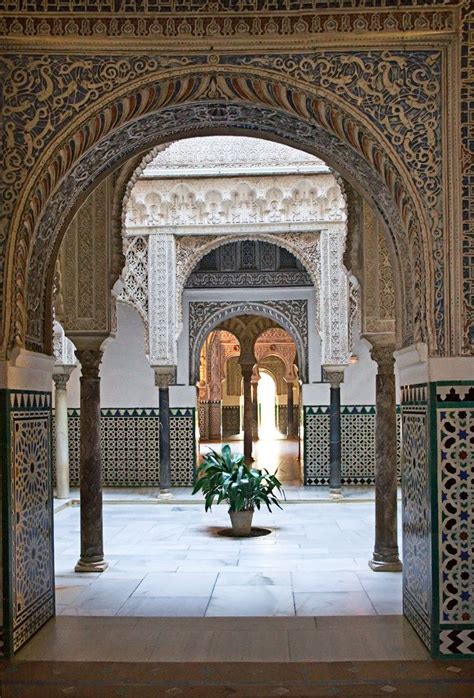 Alcazar Palace interior, Seville Spain Moorish Architecture, Architecture Details, Alcazar ...