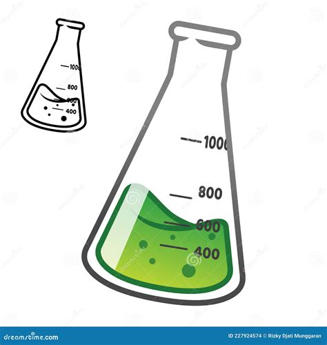 Erlenmeyer Flask Silhouette Icon. Clipart Image Vector Illustration | CartoonDealer.com #209279752