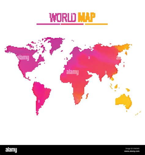 colorful world map vector design illustration Stock Vector Image & Art ...