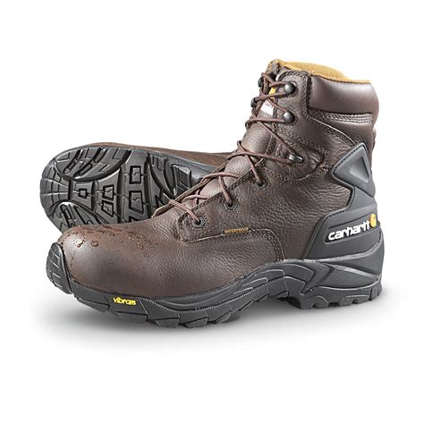 Men's Carhartt® 6" Waterproof Composite Toe Hiker Boots, Blucher Brown ...