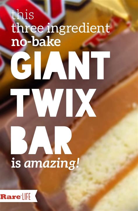 This three ingredient no-bake giant Twix bar is amazing! | Food, Twix, Twix bar