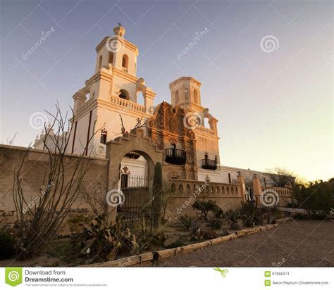 Mission San Xavier Del Bac in Tucson, Arizona Stock Photo - Image of classic, catholic: 67858474