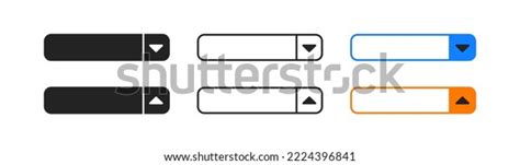 Drop Down Menu Icon On White Stock Vector (Royalty Free) 2224396841 ...