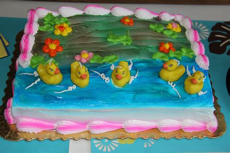 Rubber Duckie themed Birthday Party Cake Rubber Ducky Birthday, Baby ...