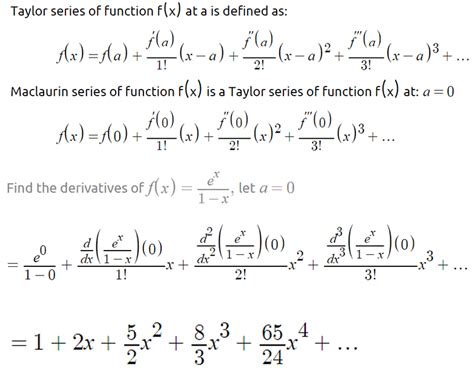 sequences and series - What is the general term for $e^x/(1-x)$ - Mathematics Stack Exchange