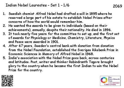 Indian Nobel Prize Winners Indian Nobel Laureates Set