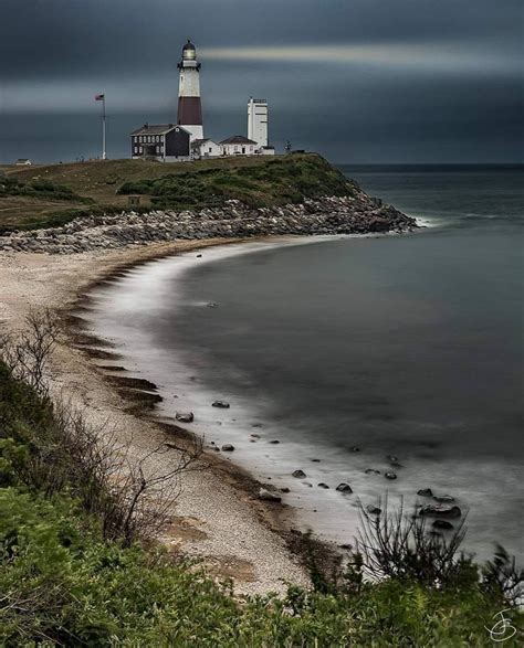 The Montauk Point Light is a lighthouse located adjacent to Montauk Point State Park, at the ...