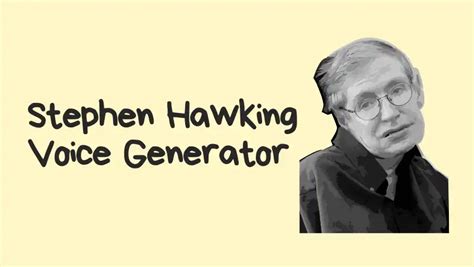 [Text to Speech] 5 Best Stephen Hawking Voice Generators