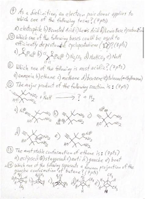 Solved (9) As a definition, an electron pair donor applies | Chegg.com