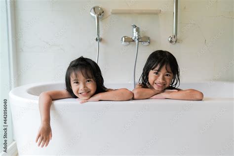 Children Bathing Together