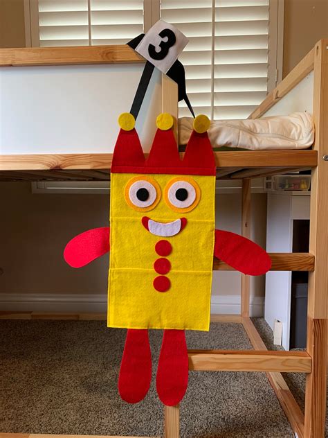 Numberblocks Three Costume Halloween Costume Birthday - Etsy