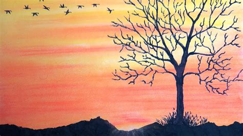 Simple Sunset Drawing at GetDrawings | Free download