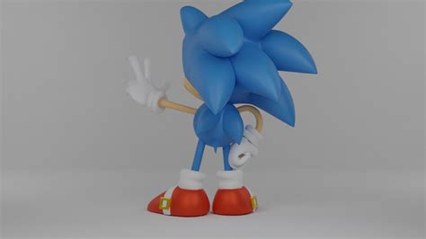 Classic Sonic 3D model rigged | CGTrader