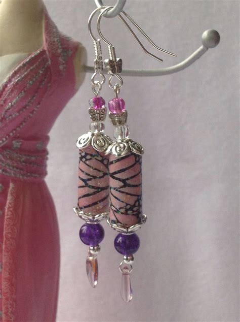 Paper bead earrings | Paper bead earrings, Bead earrings, Drop earrings