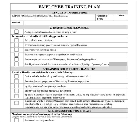 Compliance Training Plan Template