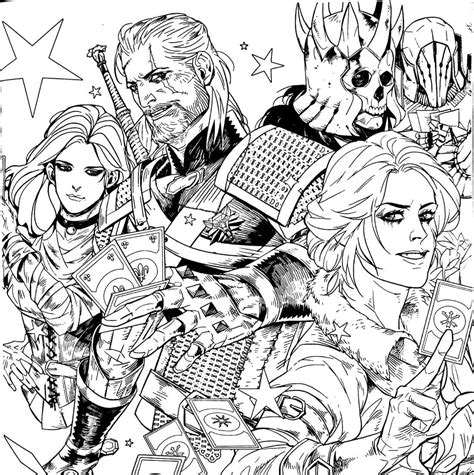 The Witcher to Color Coloring Page - Free Printable Coloring Pages for Kids
