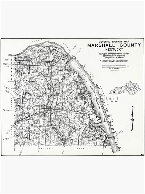 "Marshall County, Kentucky Map" Poster for Sale by westkygenealogy | Redbubble