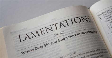 Lamentations - Bible Book Chapters and Summary - New International Version