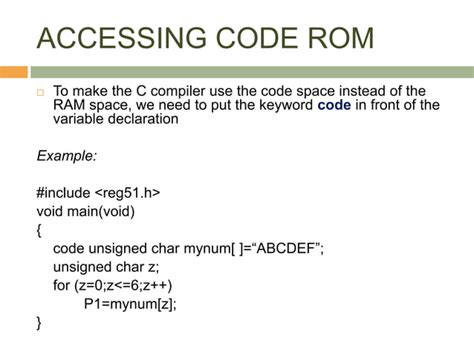 Intel 8051 Programming in C | PPT