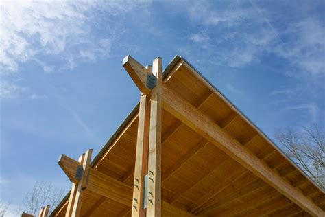 Double Timber Columns and Glulam Beams for Residential Architecture