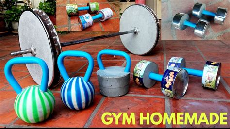 5 Awesome To Make Homemade DUMBBELLS Kettlebells And Barbells Gym At Home - YouTube