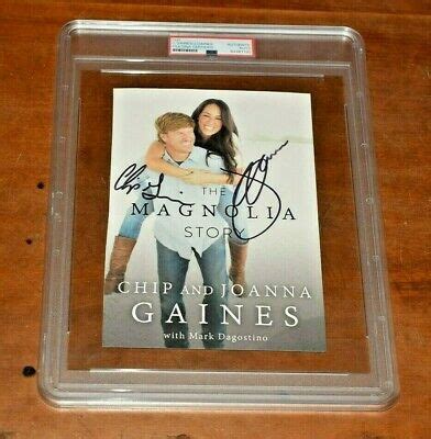 Rare CHIP & JOANNA GAINES Signed MAGNOLIA Book Cover-10x13"-PSA Encapsulated 1/1 | eBay in 2022 ...